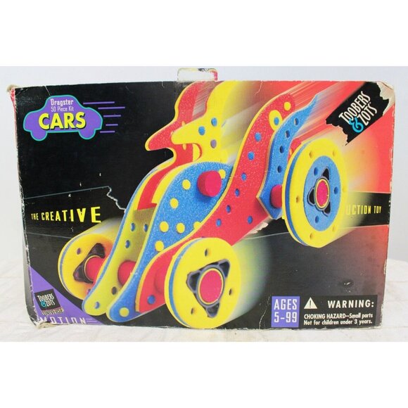 Vtg 1997 Toobers & Zots Dragster 50 Pc Building Kit Cars...